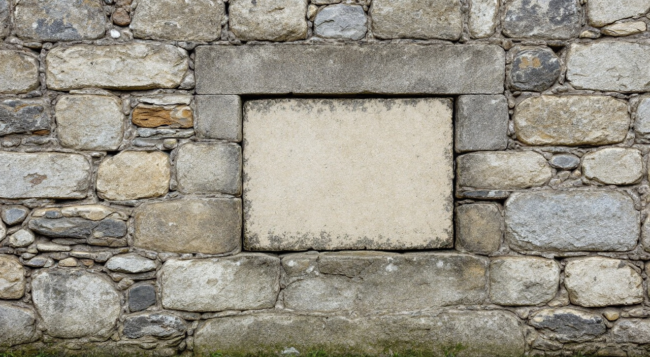 Mur en pierre calcaire ancienne avec une zone d'essai de nettoyage plus claire que le reste du parement encrassé